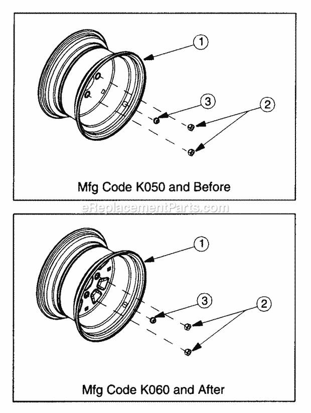 Rear Wheel Diagram and Parts List for 2206 13A-298M100 Cub Cadet Lawn Tractor